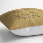 - RealHomes Dijital Baskılı Modern Yastık Kırlent Kılıfı - Realhomes Sarı Zemin Tekli Çiçek Tasarımlı Yastık Kırlent Kılıfı Realhomes