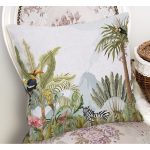 - RealHomes Dijital Baskılı Modern Yastık Kırlent Kılıfı - Realhomes Renkli Tropik Yaprak & Hayvanlar Özel Tasarımlı Yastık Kırlent Kılıfı Realhomes