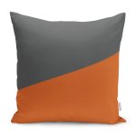 - RealHomes Dijital Baskılı Modern Yastık Kırlent Kılıfı - Realhomes Koyu Gri Turuncu Düz Renkli Dekoratif Yastık Kırlent Kılıfı Realhomes
