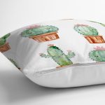 - RealHomes Dijital Baskılı Modern Yastık Kırlent Kılıfı - Realhomes Minimal Kaktüs Tasarımlı Yastık Kırlent Kılıfı Realhomes