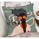 - RealHomes Dijital Baskılı Modern Yastık Kırlent Kılıfı - Realhomes Eskitme Motifli Siyahi Adam Tasarımlı Yastık Kırlent Kılıfı Realhomes