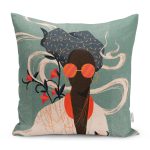 - RealHomes Dijital Baskılı Modern Yastık Kırlent Kılıfı - Realhomes Eskitme Motifli Siyahi Adam Tasarımlı Yastık Kırlent Kılıfı Realhomes