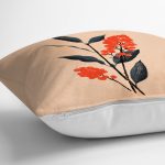 - RealHomes Dijital Baskılı Modern Yastık Kırlent Kılıfı - Realhomes Krem Zeminli Tropik Yaprak Motifli Yastık Kırlent Kılıfı Realhomes