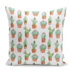 - RealHomes Dijital Baskılı Modern Yastık Kırlent Kılıfı - Realhomes Küçük küçük Kaktüs Çizimleri Dijital Baskılı Yastık Kırlent Kılıfı Realhomes