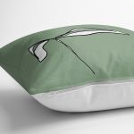 - RealHomes Dijital Baskılı Modern Yastık Kırlent Kılıfı - Realhomes Soyut Yeşil Zeminli Onedraw Yaprak Çizimli Yastık Kırlent Kılıfı Realhomes