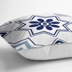 - RealHomes Dijital Baskılı Modern Yastık Kırlent Kılıfı - Realhomes Mavi Çini Çizimli Dijital Baskılı Yastık Kırlent Kılıfı Realhomes