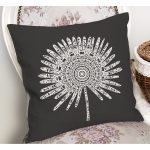 - RealHomes Dijital Baskılı Modern Yastık Kırlent Kılıfı - Realhomes Siyah Beyaz Çiçek Tasarımlı Modern Yastık Kırlent Kılıfı Realhomes