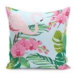 - RealHomes Dijital Baskılı Modern Yastık Kırlent Kılıfı - Realhomes Renkli Tropik Yaprak Flamingo Motifli Yastık Kırlent Kılıfı Realhomes