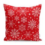 - RealHomes Dijital Baskılı Modern Yastık Kırlent Kılıfı - Realhomes Yılbaşı Temalı Kar Taneleri Özel Tasarım Yastık Kırlent Kılıfı Realhomes
