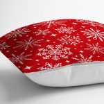 - RealHomes Dijital Baskılı Modern Yastık Kırlent Kılıfı - Realhomes Yılbaşı Temalı Kar Taneleri Özel Tasarım Yastık Kırlent Kılıfı Realhomes