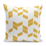 - RealHomes Dijital Baskılı Modern Yastık Kırlent Kılıfı - Realhomes Sarı Geometrik Çizimli Dekoratif Yastık Kırlent Kılıfı Realhomes