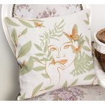 - RealHomes Dijital Baskılı Modern Yastık Kırlent Kılıfı - Realhomes Tropik Yaprak Motifli Kadın Suretli Dijital Baskılı Yastık Kırlent Kılıfı Realhomes