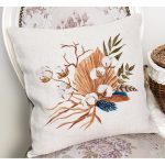 - RealHomes Dijital Baskılı Modern Yastık Kırlent Kılıfı - Realhomes Sonbahar Temalı Kurumuş Tropik Yaprak Motifli Kırlent Kılıfı Realhomes