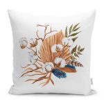 - RealHomes Dijital Baskılı Modern Yastık Kırlent Kılıfı - Realhomes Sonbahar Temalı Kurumuş Tropik Yaprak Motifli Kırlent Kılıfı Realhomes