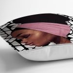 - RealHomes Dijital Baskılı Modern Yastık Kırlent Kılıfı - Realhomes Geometrik Zeminli Siyahi Kadın Figürlü Dekoratif Yastık Kırlent Kılıfı Realhomes