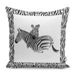 - RealHomes Dijital Baskılı Modern Yastık Kırlent Kılıfı - Realhomes Zebra Çerçeveli Zebra Desenli Dijital Baskılı Dekoratif Kırlent Kılıfı Realhomes