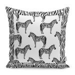 - RealHomes Dijital Baskılı Modern Yastık Kırlent Kılıfı - Realhomes Zebra Çerçeveli Zebra Desenli Dijital Baskılı Dekoratif Kırlent Kılıfı Realhomes