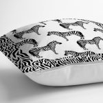 - RealHomes Dijital Baskılı Modern Yastık Kırlent Kılıfı - Realhomes Zebra Çerçeveli Zebra Desenli Dijital Baskılı Dekoratif Kırlent Kılıfı Realhomes