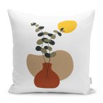 - RealHomes Dijital Baskılı Modern Yastık Kırlent Kılıfı - Realhomes Onedraw Vazo Tasarımlı Çiçek Motifli Modern Yastık Kırlent Kılıfı Realhomes