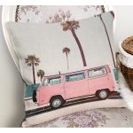 - RealHomes Dijital Baskılı Modern Yastık Kırlent Kılıfı - Realhomes Retro Otantik Kamp Aracı Özel Tasarımlı Yastık Kırlent Kılıfı Realhomes