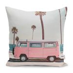 - RealHomes Dijital Baskılı Modern Yastık Kırlent Kılıfı - Realhomes Retro Otantik Kamp Aracı Özel Tasarımlı Yastık Kırlent Kılıfı Realhomes