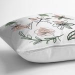 - RealHomes Dijital Baskılı Modern Yastık Kırlent Kılıfı - Realhomes Oneline Gül & Yaprak Çizimli Dijital Baskılı Yastık Kırlent Kılıfı Realhomes