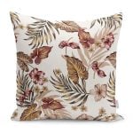 - RealHomes Dijital Baskılı Modern Yastık Kırlent Kılıfı - Realhomes Kuru Tropik Yaprak Motifli Dijital Baskılı Yastık Kırlent Kılıfı Realhomes