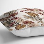 - RealHomes Dijital Baskılı Modern Yastık Kırlent Kılıfı - Realhomes Kuru Tropik Yaprak Motifli Dijital Baskılı Yastık Kırlent Kılıfı Realhomes