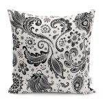 - RealHomes Dijital Baskılı Modern Yastık Kırlent Kılıfı - Realhomes Siyah Beyaz Sanatsal Çizimli Özel Tasarım Yastık Kırlent Kılıfı Realhomes