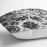 - RealHomes Dijital Baskılı Modern Yastık Kırlent Kılıfı - Realhomes Siyah Beyaz Sanatsal Çizimli Özel Tasarım Yastık Kırlent Kılıfı Realhomes