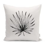 - RealHomes Dijital Baskılı Modern Yastık Kırlent Kılıfı - Realhomes Siyah Beyaz Yaprak Tasarımlı Dekoratif Yastık Kırlent Kılıfı Realhomes