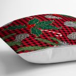 - RealHomes Dijital Baskılı Modern Yastık Kırlent Kılıfı - Realhomes Ekose Zeminli Yılbaşı Temalı Dijital Baskılı Modern Yastık Kırlent Kılıfı Realhomes
