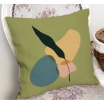 - RealHomes Dijital Baskılı Modern Yastık Kırlent Kılıfı - Realhomes Yeşil Zemin Soyut Motifli Yastık Kırlent Kılıfı Realhomes