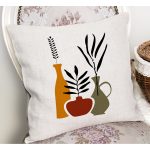 - RealHomes Dijital Baskılı Modern Yastık Kırlent Kılıfı - Realhomes Vazo Temalı Soyut Dijital Baskılı Yastık Kırlent Kılıfı Realhomes