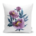 - RealHomes Dijital Baskılı Modern Yastık Kırlent Kılıfı - Realhomes Suluboya Motifli Gül Tasarımlı Modern Yastık Kırlent Kılıfı Realhomes