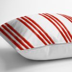 - RealHomes Dijital Baskılı Modern Yastık Kırlent Kılıfı - Realhomes Kırmızı Çizgili Dijital Baskılı Dekoratif Yastık Kırlent Kılıfı Realhomes