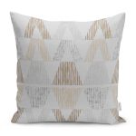 - RealHomes Dijital Baskılı Modern Yastık Kırlent Kılıfı - Realhomes Geometrik Üçgen Tasarımlı Dekoratif Yastık Kırlent Kılıfı Realhomes