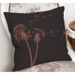 - RealHomes Dijital Baskılı Modern Yastık Kırlent Kılıfı - Realhomes Koyu Zeminli Karahindiba Dijital Baskılı Yastık Kırlent Kılıfı Realhomes