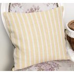 - RealHomes Dijital Baskılı Modern Yastık Kırlent Kılıfı - Realhomes Sarı Beyaz Düz Çizgili Özel Tasarım Dekoratif Yastık Kırlent Kılıfı Realhomes