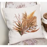- RealHomes Dijital Baskılı Modern Yastık Kırlent Kılıfı - Realhomes Sonbahar Temalı Kurumuş Tropik Yaprak Motifli Kırlent Kılıfı Realhomes