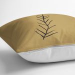 - RealHomes Dijital Baskılı Modern Yastık Kırlent Kılıfı - Realhomes Hardal Zemin Dal Tanesi Dijital Baskılı Yastık Kırlent Kılıfı Realhomes