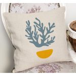 - RealHomes Dijital Baskılı Modern Yastık Kırlent Kılıfı - Realhomes Beyaz Zemin Yosun Motifli Dijital Baskılı Modern Yastık Kırlent Kılıfı Realhomes