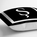 - RealHomes Dijital Baskılı Modern Yastık Kırlent Kılıfı - Realhomes Siyah Zemin Beyaz Çerçeveli Ş Harfi Dijital Baskılı Kırlent Kılıfı Realhomes