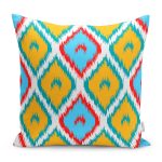 - RealHomes Dijital Baskılı Modern Yastık Kırlent Kılıfı - Realhomes Renkli Geometrik Motifli Özel Tasarım Yastık Kırlent Kılıfı Realhomes