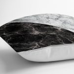 - RealHomes Dijital Baskılı Modern Yastık Kırlent Kılıfı - Realhomes Siyah Gri Mermer Motifli Dijital Baskılı Yastık Kırlent Kılıfı Realhomes