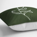 - RealHomes Dijital Baskılı Modern Yastık Kırlent Kılıfı - Realhomes Koyu Yeşil Zeminli Tropik Yaprak Çizgili Modern Yastık Kırlent Kılıfı Realhomes