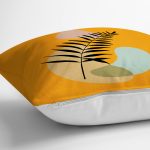 Hardal Zemin Soyut Tasarımlı Dekoratif Yastık Kırlent Kılıfı Realhomes