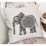 - RealHomes Dijital Baskılı Modern Yastık Kırlent Kılıfı - Realhomes Siyah Beyaz Fil Tasarımlı Dijital Baskılı Yastık Kırlent Kılıfı Realhomes