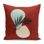 - RealHomes Dijital Baskılı Modern Yastık Kırlent Kılıfı - Realhomes Bordo Zeminli Tropik Yaprak Detaylı Yastık Kırlent Kılıfı Realhomes