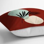 - RealHomes Dijital Baskılı Modern Yastık Kırlent Kılıfı - Realhomes Bordo Zeminli Tropik Yaprak Detaylı Yastık Kırlent Kılıfı Realhomes